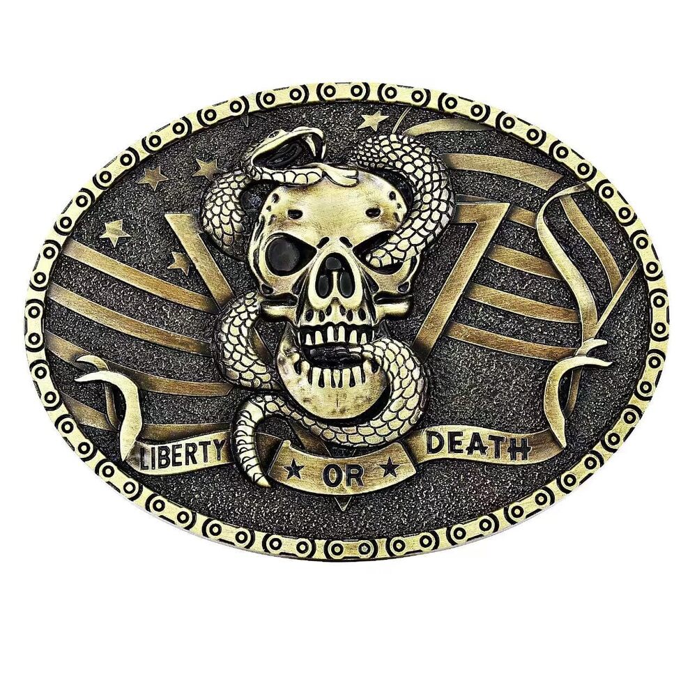 9458 Gift Box Packed Snake Skull Skeleton Gothic Skull Head Oval Western